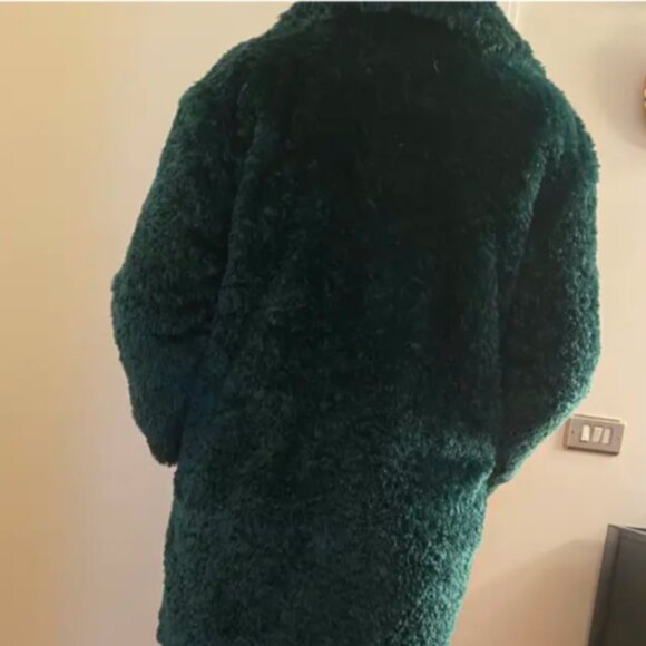 Brand New With Tags Green Teddy Bear Coat (Midlength) Size 40 - Picture 3 of 5